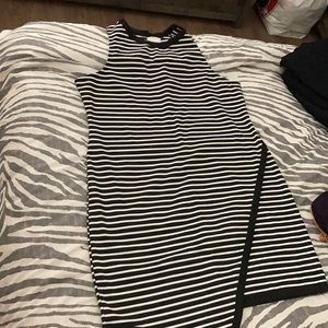 Black and white plus size dress